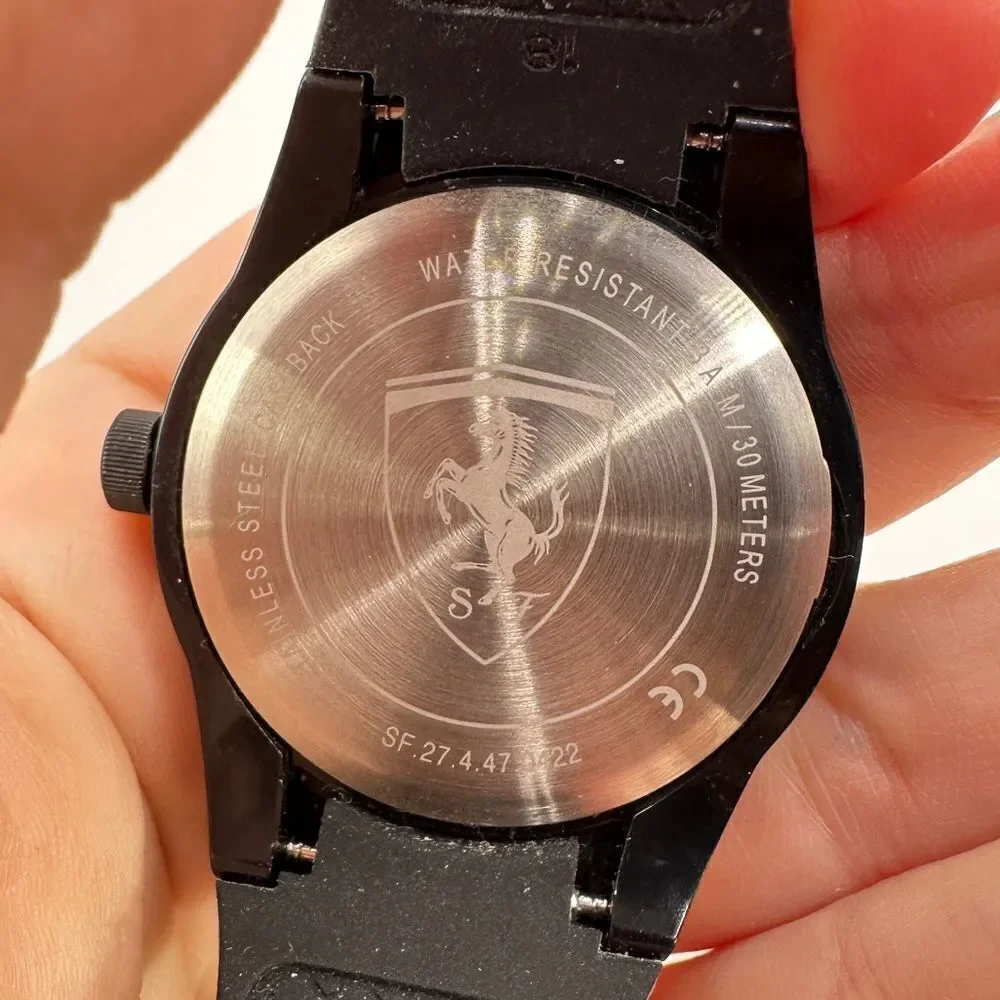 Scuderia‎ Ferrari Men's Red Rev Black Silicone Strap Watch - 38mm